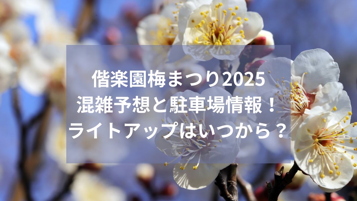 偕楽園　梅まつり　混雑