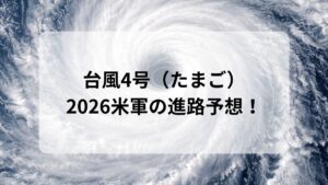 台風4号　米軍予想