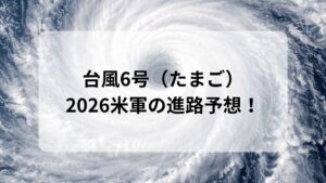 台風6号　米軍　予想